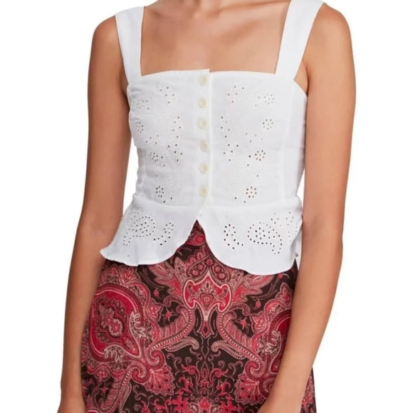 Free People Eyelet tank top - Picture 2 of 8